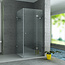 Aloni Douchecabine 80 x 80 x 195 cm met beweegbare zijwand, 8 mm glas met chroom profiel