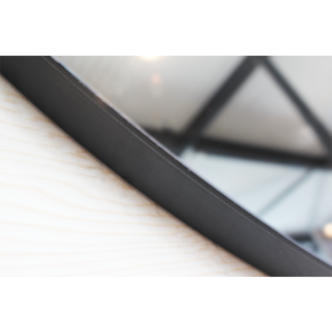 Spiegel Rond met Infinity LED Verlichting en Verwarming - 60 cm - Mat Zwart