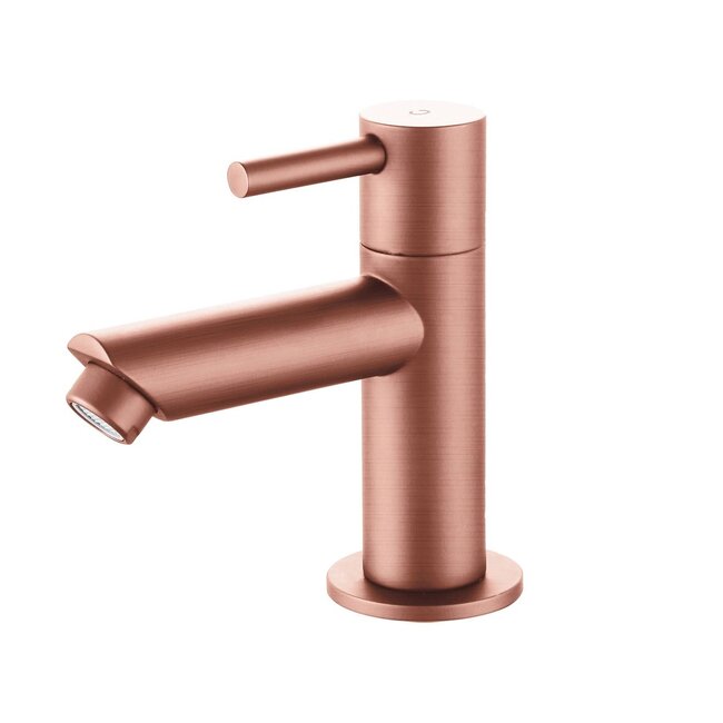 Fonteinset met Kraan Links - 37.5x22x10 cm - Geborsteld Koper