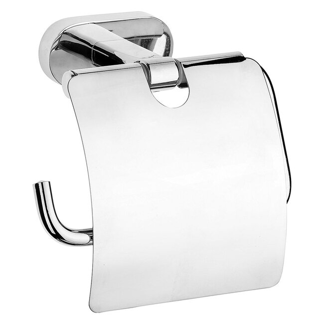 Wc rolhouder met Klep -  Chroom
