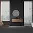 Design Collection Crius badkamermeubel 120 cm walnoot met mat zwarte wastafel
