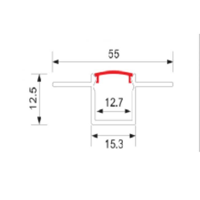 LED Strip Profiel - 200 cm - Zilver