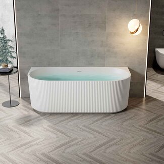Aloni Halfvrijstaand bad Muffly 170 x 80 cm mat wit