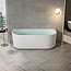 Aloni Halfvrijstaand bad Muffly 170 x 80 cm mat wit