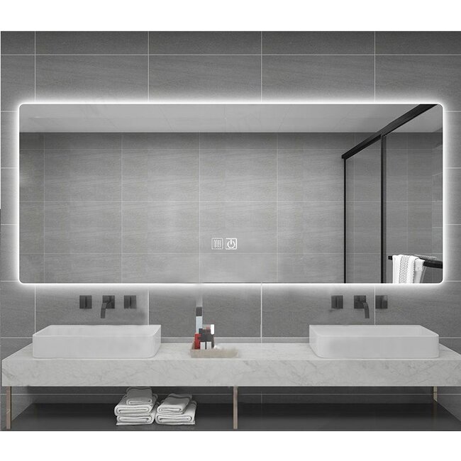 Spiegel Rechthoek met LED Verlichting en Verwarming - 160x60 cm