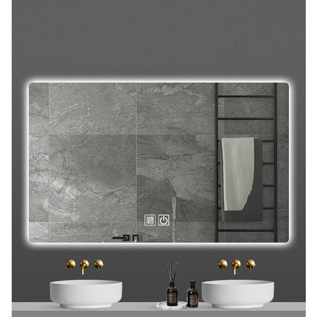 Spiegel Rechthoek met LED Verlichting en Verwarming - 120x60 cm