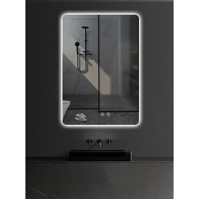 Spiegel Rechthoek met LED Verlichting en Verwarming - 60x80 cm