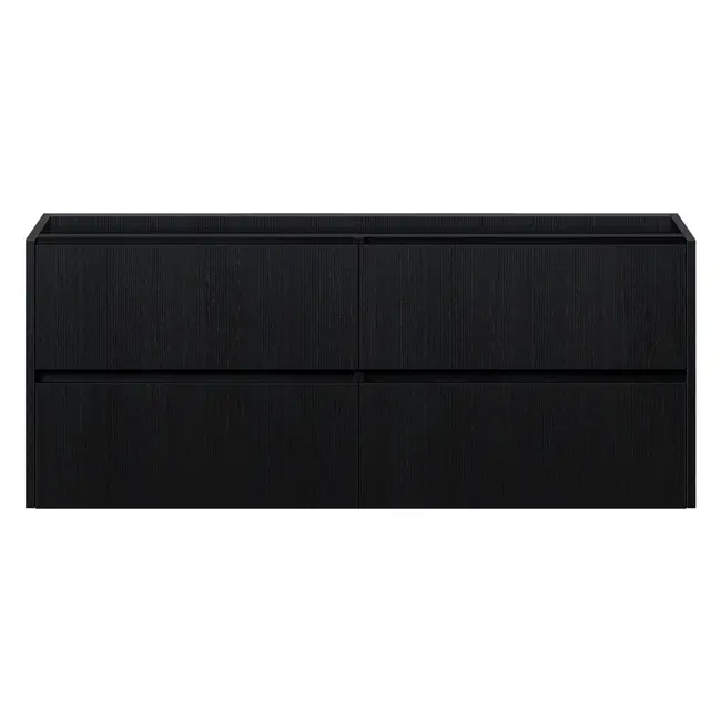 Onderkast Praag - 120 cm - Zwart met houtnerf