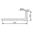 Vloerbuis - 800 x 200 x 32 mm - Geborsteld RVS