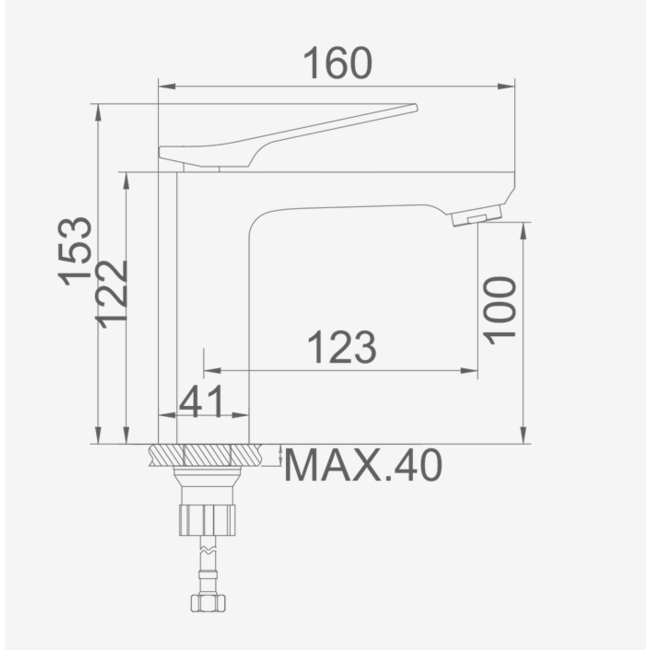 Praga Waterbesparende Wastafelkraan met Eengreepsbediening - Chroom