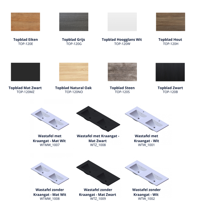 Onderkast Praag - 120 cm - Hout