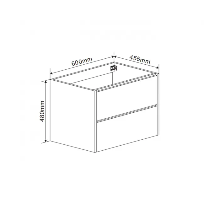 Onderkast Liverpool - 60 cm - Hoogglans wit