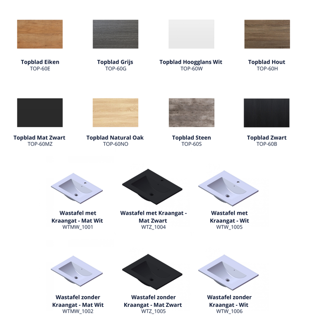 Onderkast Praag - 60 cm - Steen