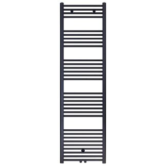 Handdoek Radiator met Midden Aansluiting - 699 Watt - 1800 x 400 mm - Geborsteld Mat Zwart