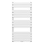 Handdoek Radiator met Aansluiting Midden- 593 Watt - 1200 x 500 mm - Glans Wit