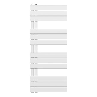 Handdoek Radiator met Aansluiting Links - 593 Watt - 1200 x 500 mm - Glans Wit