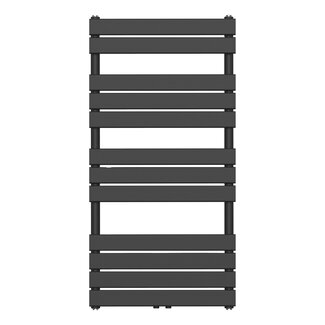 Handdoek Radiator met Midden Aansluiting- 593 Watt- 1200 x 500 mm - Mat Zwart