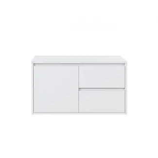 Fabriecio Badkamermeubel Manchester met Topblad - 80 cm - Hoogglans wit