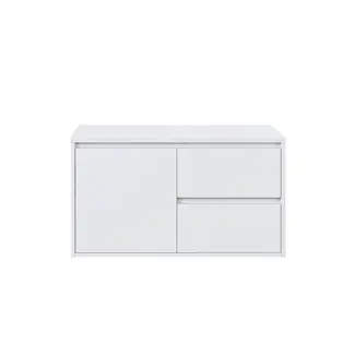 Fabriecio Badkamermeubel Manchester met Topblad - 90 cm - Hoogglans wit
