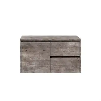 Fabriecio Badkamermeubel Manchester met Topblad - 90 cm - Steen