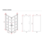 Aloni Douchecabine 90 x 90 x 195 cm met hoekinstap, 6 mm glas met chroom profiel