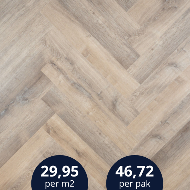 Mist Herringbone Rigid Visgraat Klik PVC met Geïntegreerde Ondervloer