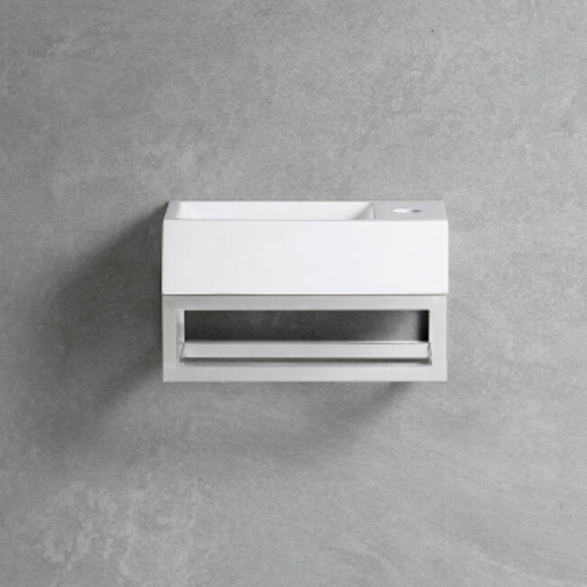 Fontein Links-Rechts met Kraangat - Chroom