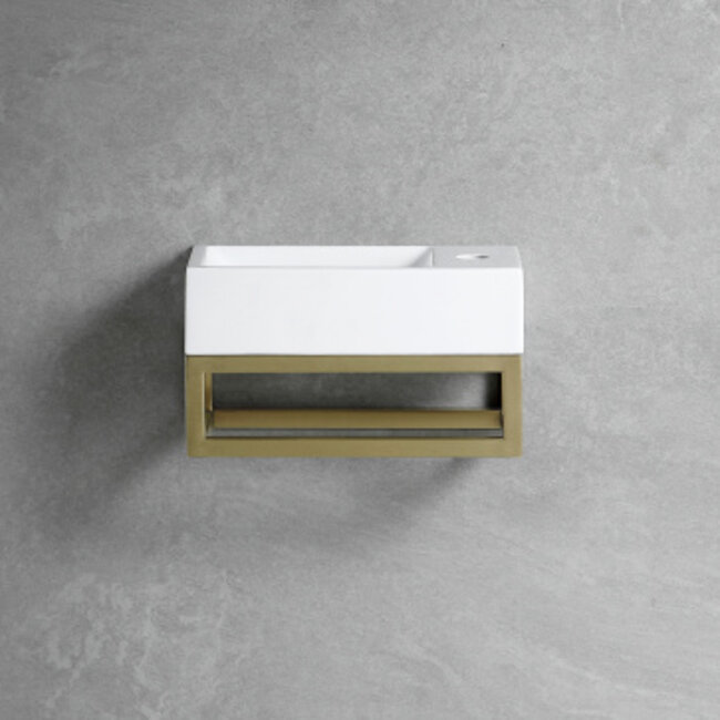 Fontein Links-Rechts met Kraangat - Mat Goud