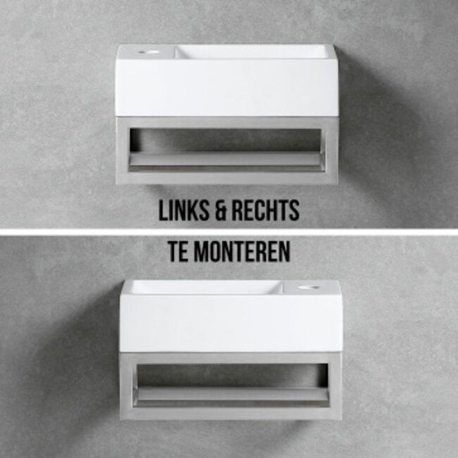 Fontein Links-Rechts met Kraangat - RVS