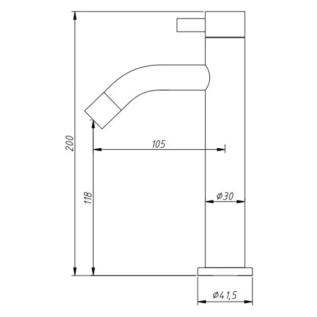 Fonteinkraan Opbouw Hoog - RVS
