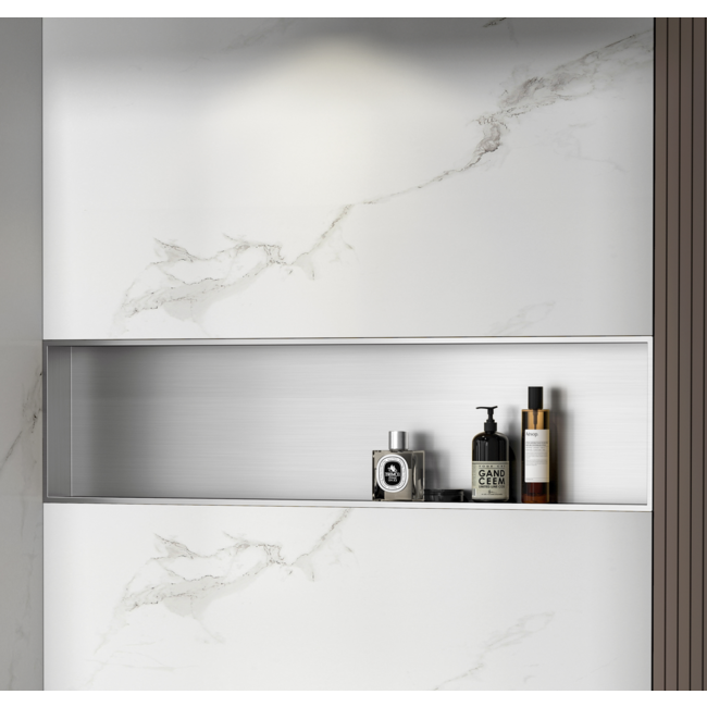 Inbouwnis - 121 x 28 x 7 cm - RVS