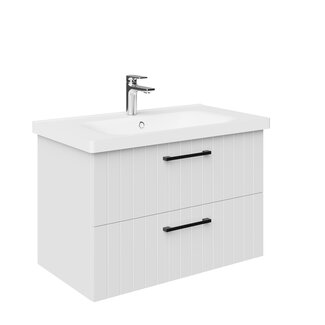 Badkamermeubel Eksen met Wastafel - 80 cm - Wit