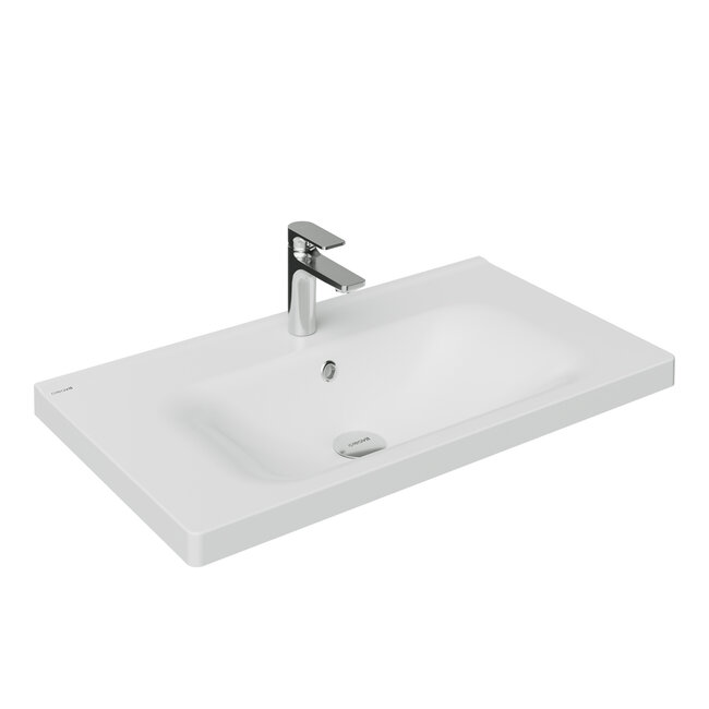 Creavit Eksen badkamermeubel 80 cm wit met wastafel