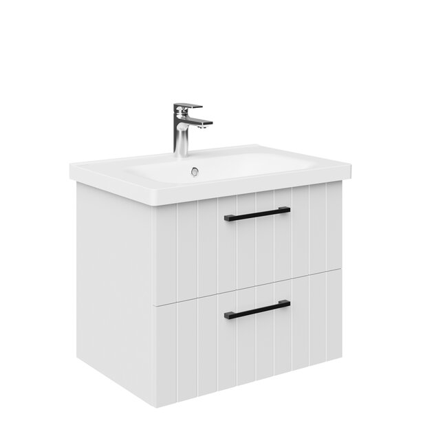 Badkamermeubel Eksen met Wastafel - 60 cm - Wit