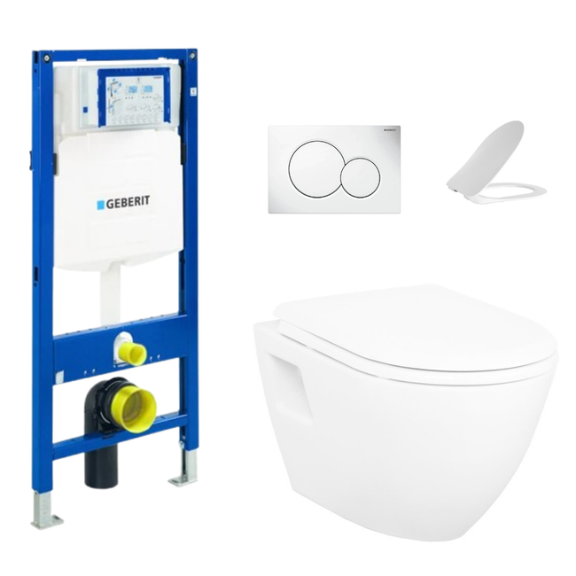 Toiletset 002 Design Luxe - Glans wit