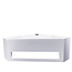 Hoekfonteint Solid Surface met Handdoekhouder - 35 x 35 x 16 cm - Mat Wit