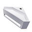 Hoekfonteint Solid Surface met Handdoekhouder - 35 x 35 x 16 cm - Mat Wit