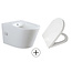 Rimless Hangtoilet met Bidetkraan Warm/Koud Water met Toiletzitting - Mat Wit