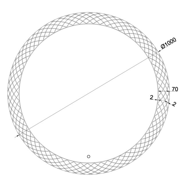Spiegel Rond met LED Verlichting 2800-6400K en Verwarming - 100 cm