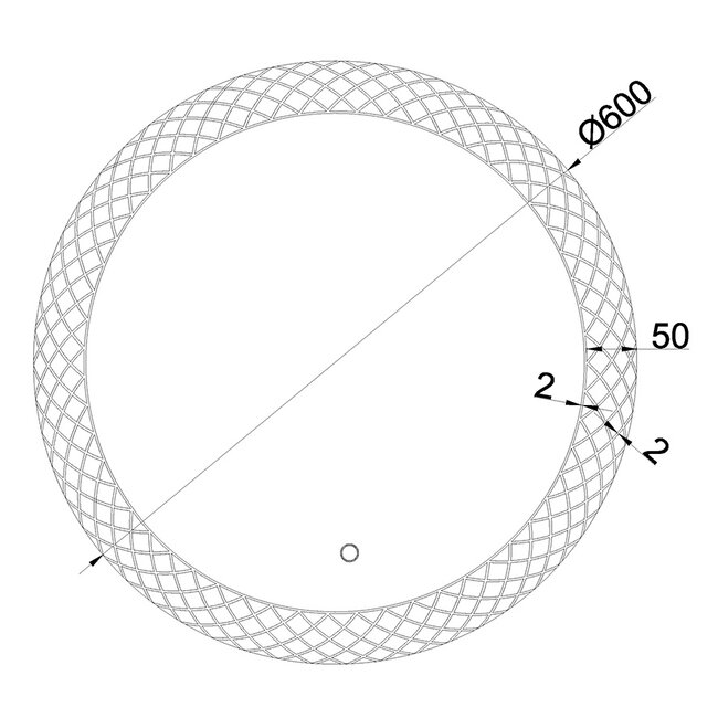 Spiegel Rond met LED Verlichting 2800-6400K en Verwarming - 60 cm