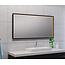 Spiegel Rechthoek met Dimbare LED Verlichting 2800-6400K en Verwarming - 120 x 60 cm Mat zwart