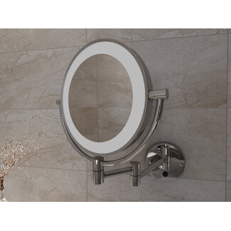 Verstelbare Make-Up Spiegel met LED-verlichting - Chroom