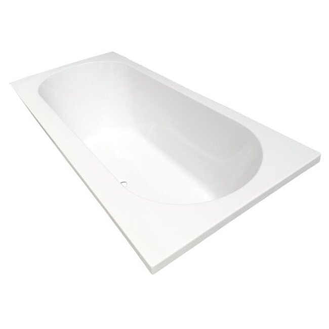 Wiesbaden Inbouwbad Portus 170 x 70 cm glans wit