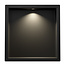 Inbouwnis met LED-verlichting - 30 x 30 x 7 cm - Mat Zwart