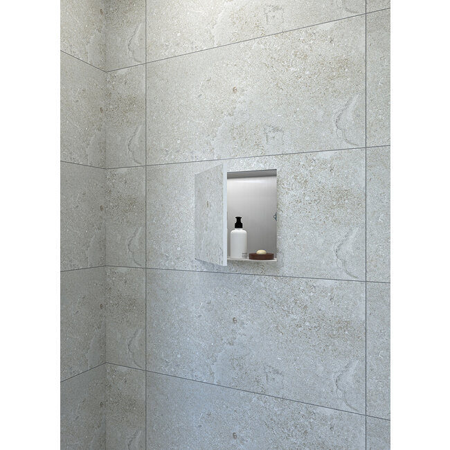 Inbouwnis Betegelbaar - 30 x 30 x 7 cm - RVS