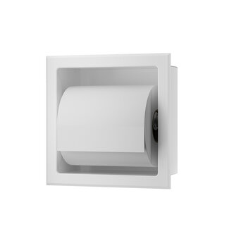 Inbouw Toiletrolhouder - Mat Wit