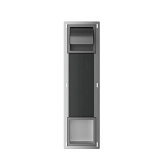 Inbouw Toiletrolhouder met Reserverolhouder en Klep - Gunmetal