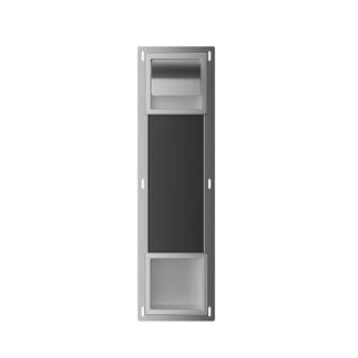 Inbouw Toiletrolhouder met Reserverolhouder en Klep - RVS