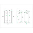 Nisdeur vouwbaar Rechts Nano glas 900 x 2000 x 8 mm - Chroom