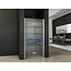 Nisdeur vouwbaar rechts 90 x 200 cm, 8 mm nano glas met chroom profiel